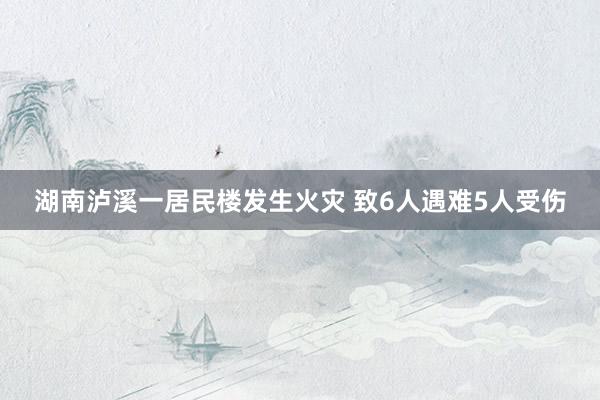 湖南泸溪一居民楼发生火灾 致6人遇难5人受伤