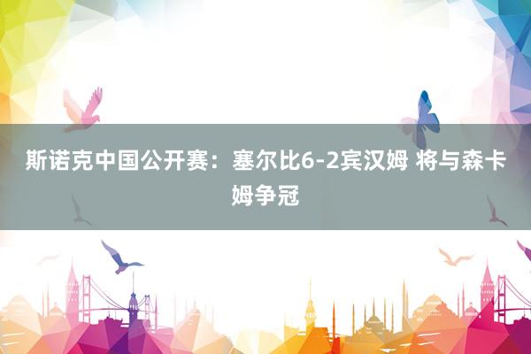 斯诺克中国公开赛：塞尔比6-2宾汉姆 将与森卡姆争冠