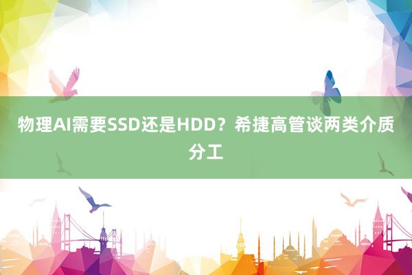 物理AI需要SSD还是HDD？希捷高管谈两类介质分工
