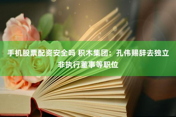 手机股票配资安全吗 积木集团：孔伟赐辞去独立非执行董事等职位
