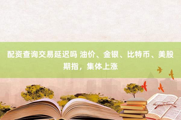 配资查询交易延迟吗 油价、金银、比特币、美股期指，集体上涨