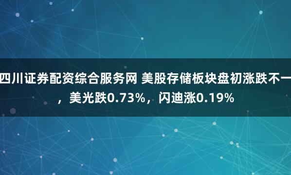 四川证券配资综合服务网 美股存储板块盘初涨跌不一，美光跌0.73%，闪迪涨0.19%